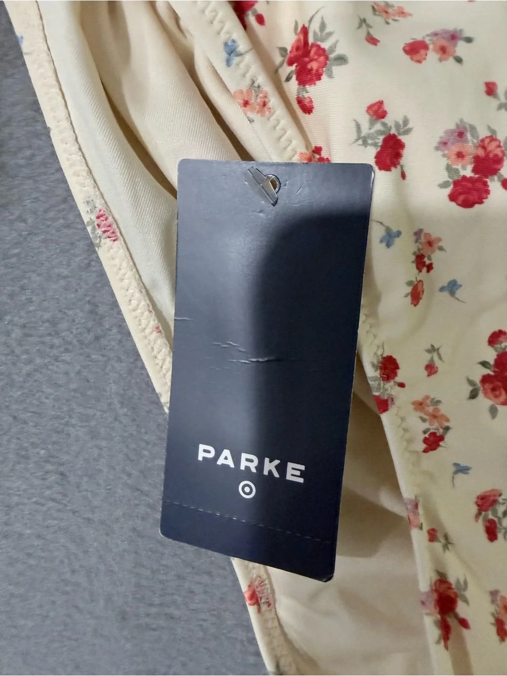 Parke x Target - Cream Floral Tie-Side Bikini Bottoms